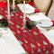 Christmas Table Runner 13x72 Inch, Red Pine Trees Table Decors for Seasonal Winter Xmas Holiday Home Kitchen Dining Party Indoor Outdoor